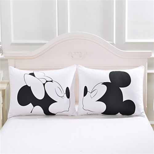 mickey mouse Love Decorative Pillow Case Cute Desi...
