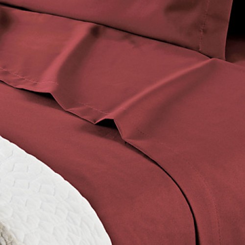 Red Solid Microfiber Sheet Sets