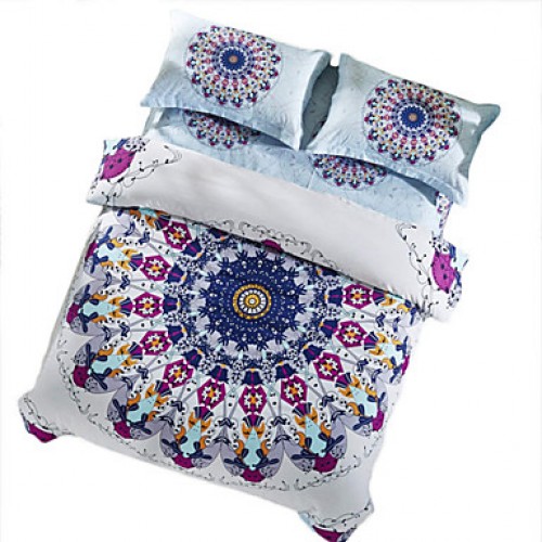  Bedding Set Warm Cotton Satin Bed Cover Sheet Set...