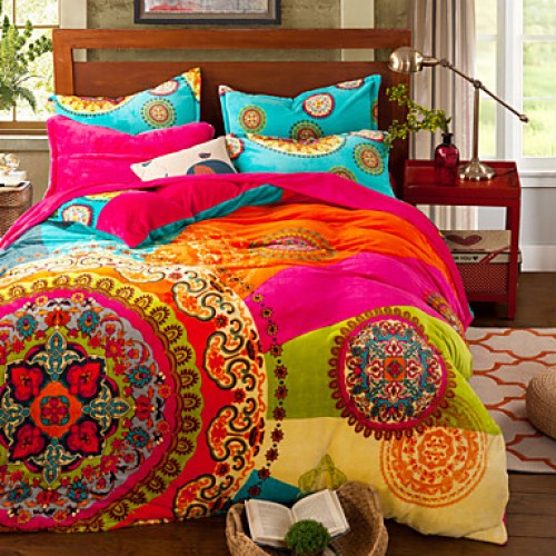 Bohemia winter Comforter Cover Set Queen Size bedd...