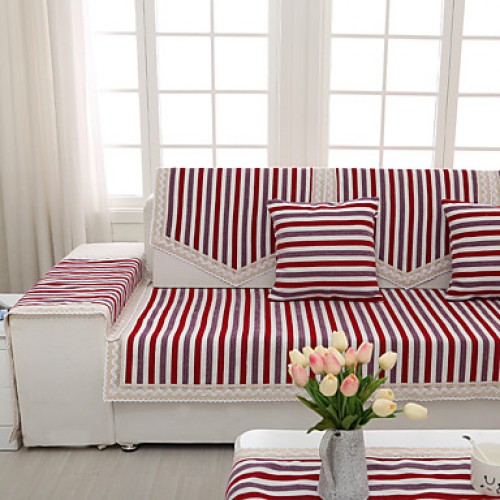 European Classical Sofa Cover Stripe Fabric Sofa T...