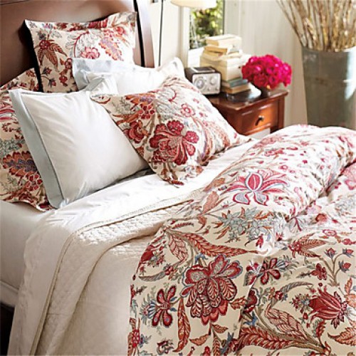 Luxury Egyptian Cotton 4PC Duvet Set Floral Patter...