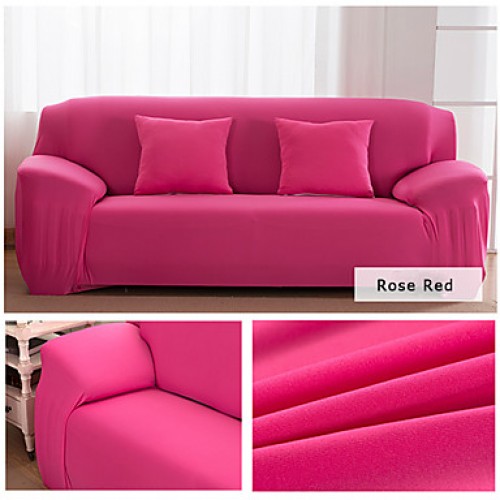 Solid Color Tight All-inclusive Sofa Towel Slipcover Slip-resistant Fabric Elastic Sofa Cover Set Sectional Seat Cover  