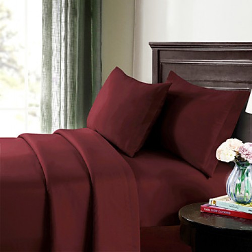 Red Solid Microfiber Sheet Sets