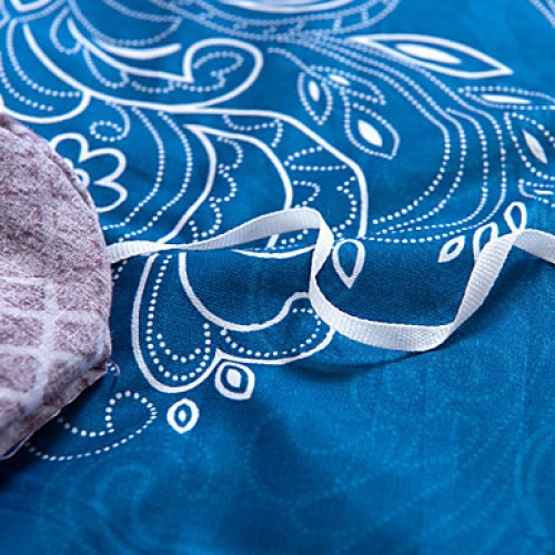 Blue Bohemia Style Bedding Sets Queen Size Cotton Home Textile