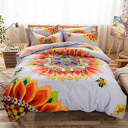 Double Bed Comforter Cover Set 100% Twill Cotton B...
