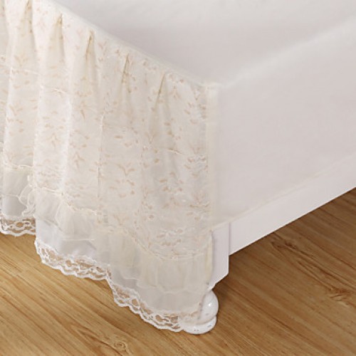 Princess Lace Bedspread Bed Skirt Mattress Dust Protection Cover Bedding Set