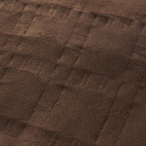 Waterproof Microsuede Brown Solid Cube Quilting Chair Cover  