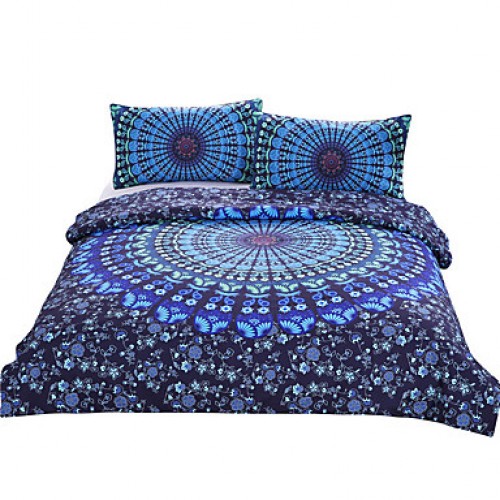 Moonlight Bedding Set Bohemia Blue Nice Gift Plain Twill Home Textiles Twin Full Queen King Genuine