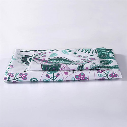 Green Bedding Set Floral Mandala Duvet Cover White 200 Thread Count Soft Bedclothes Multi Sizes Bed Set