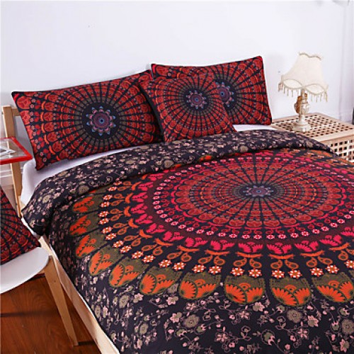 Mandala Bedding Concealed Bedspread Duvet Cover Set 3PcsBedlinen Twin Full Queen King New