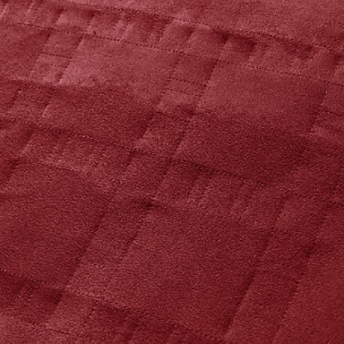 Waterproof Microsuede Burgundy Solid Mini Cube Quilting Sofa Cover  