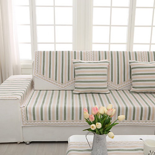 European Classical Sofa Cover Stripe Fabric Sofa T...