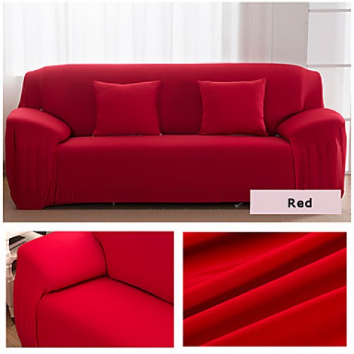Solid Color Tight All-inclusive Sofa Towel Slipcover Slip-resistant Fabric Elastic Sofa Cover Set Sectional Seat Cover  