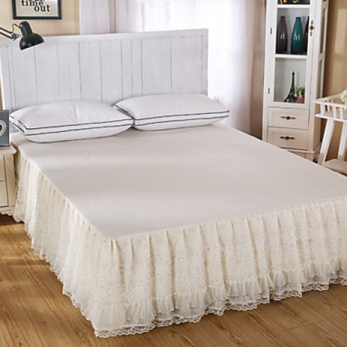 Princess Lace Bedspread Bed Skirt Mattress Dust Protection Cover Bedding Set