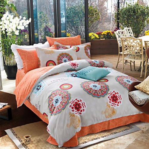 Good fabric 100% Cotton Bedclothes 4pcs Bedding Se...