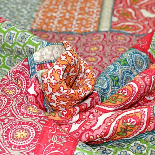 3PC Quilt Sets Full Cotton Multicolor Pattern 71"W*87"L