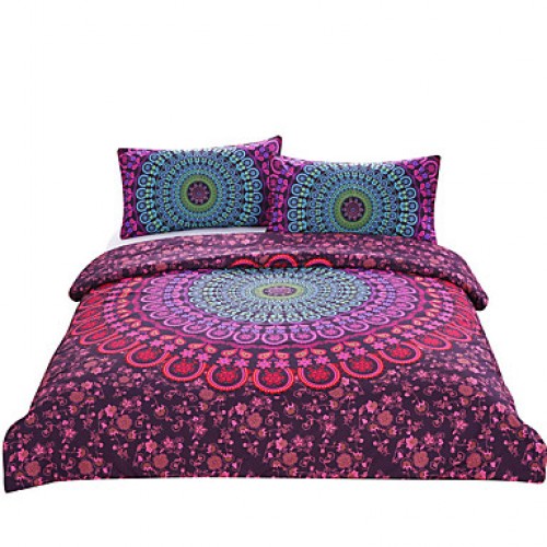 Mandala Bedding Posture Million Romantic Soft Bedclothes Plain Twill3Pcs drap de lit Favorite